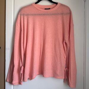 Topshop Long Sleeve Shirt with Bows on Sleeves